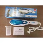 Handheld electric steam iron for home and travel use.